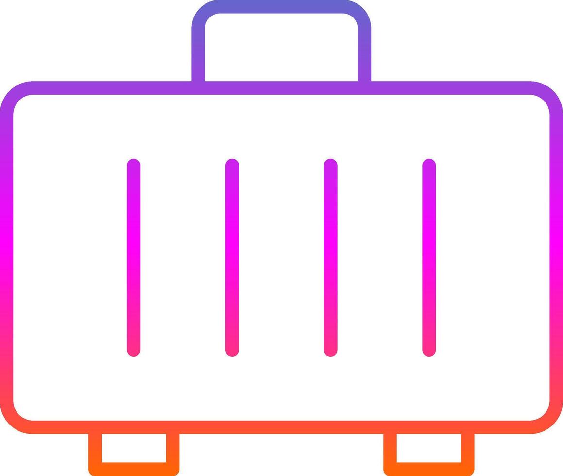 Suitcase Line Gradient Icon Design vector