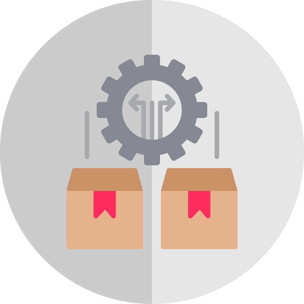 Logistics Management Flat Scale Icon Design vector