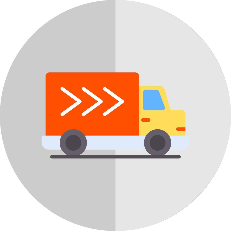 Delivery Truck Flat Scale Icon Design vector