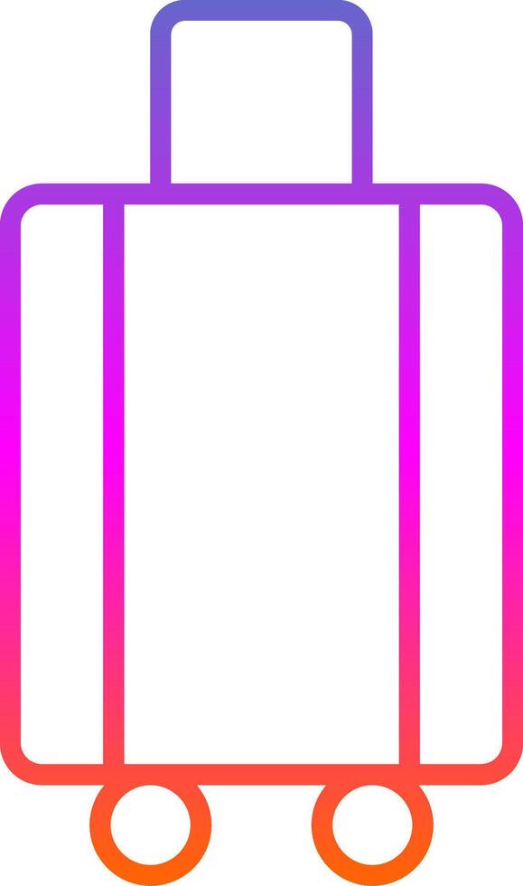 Luggage Line Gradient Icon Design vector