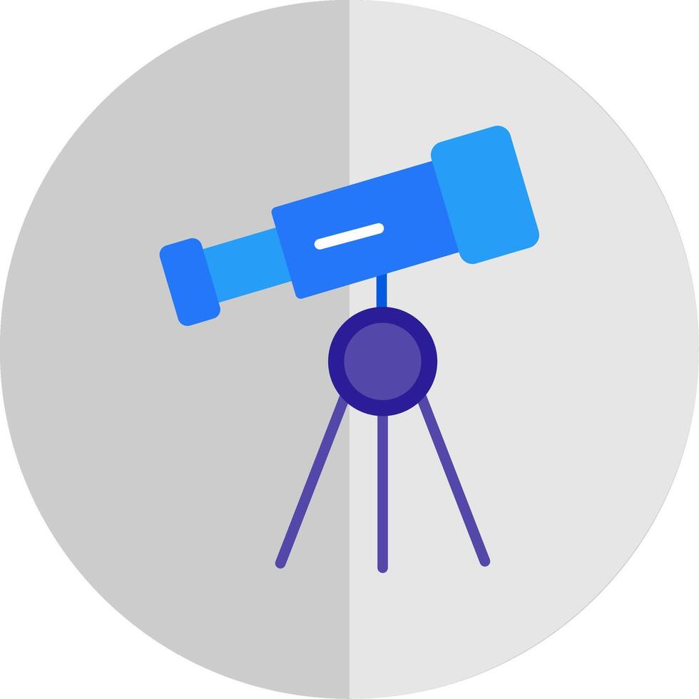 Telescope Flat Scale Icon Design vector