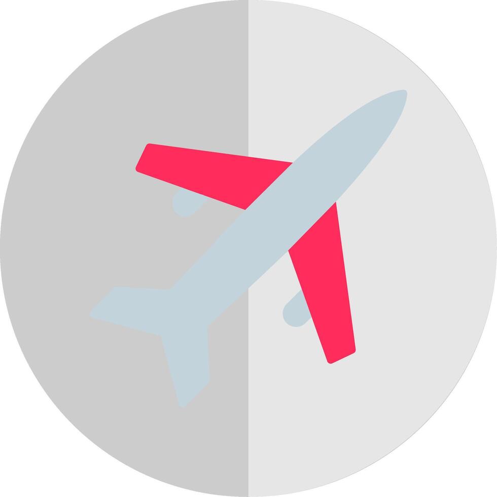 Old Plane Flat Scale Icon Design vector