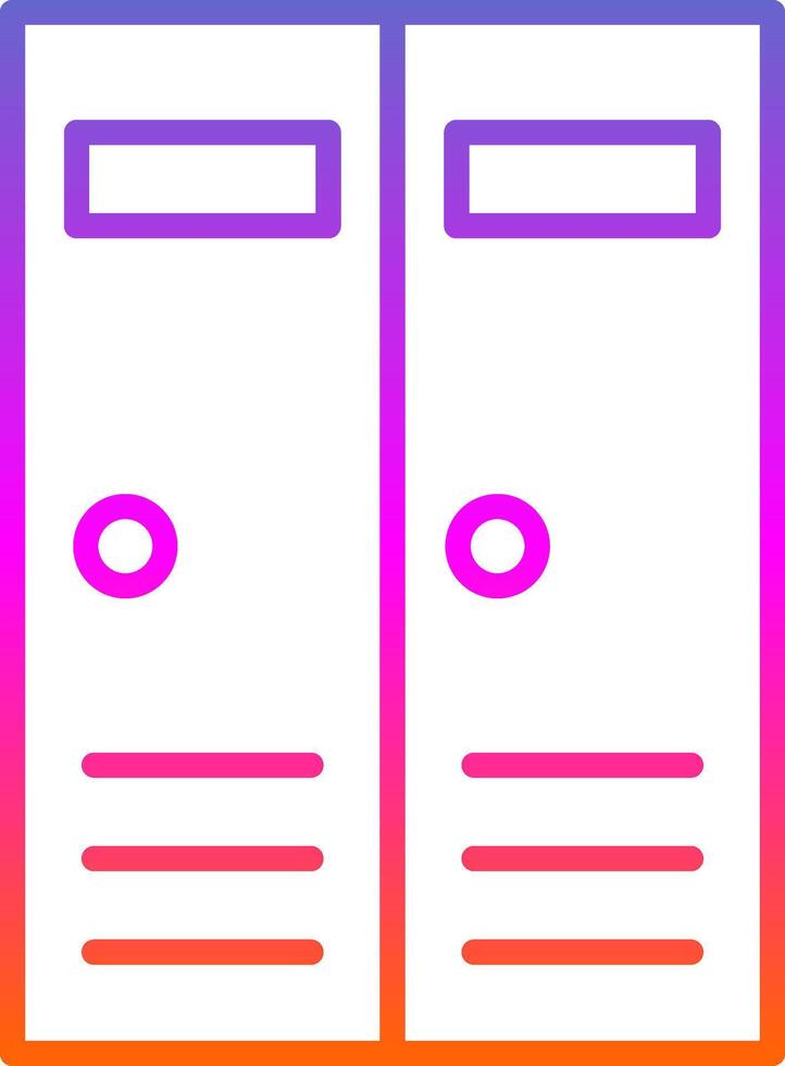 Lockers Line Gradient Icon Design vector