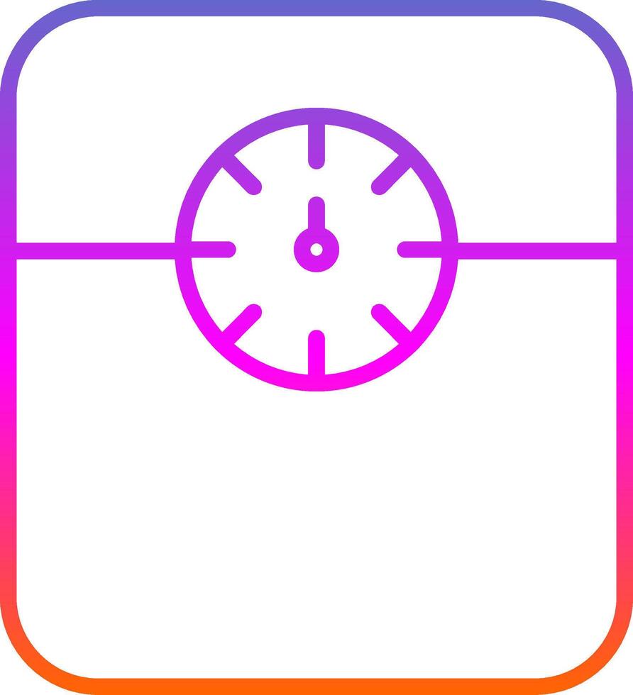 Weight Scale Line Gradient Icon Design vector