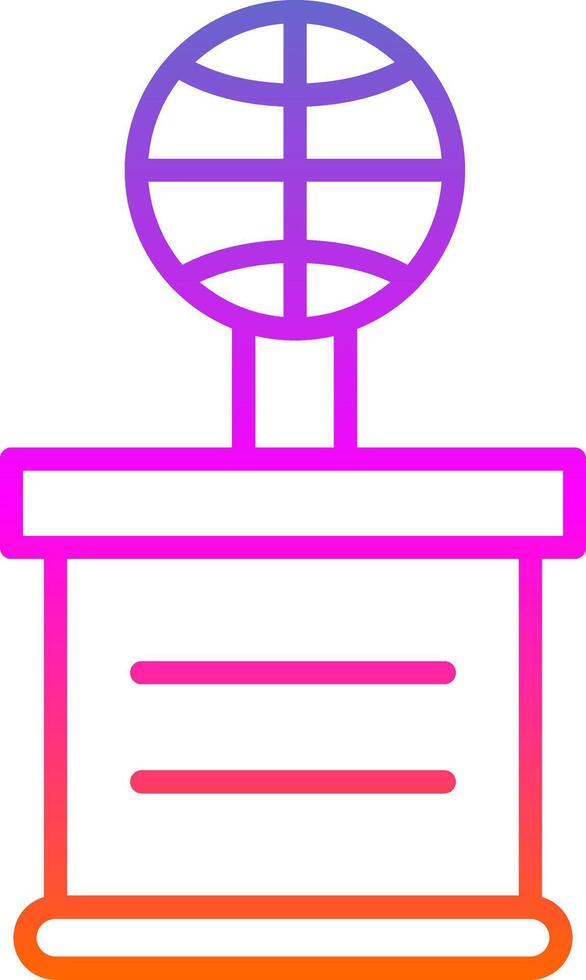Basketball Line Gradient Icon Design vector
