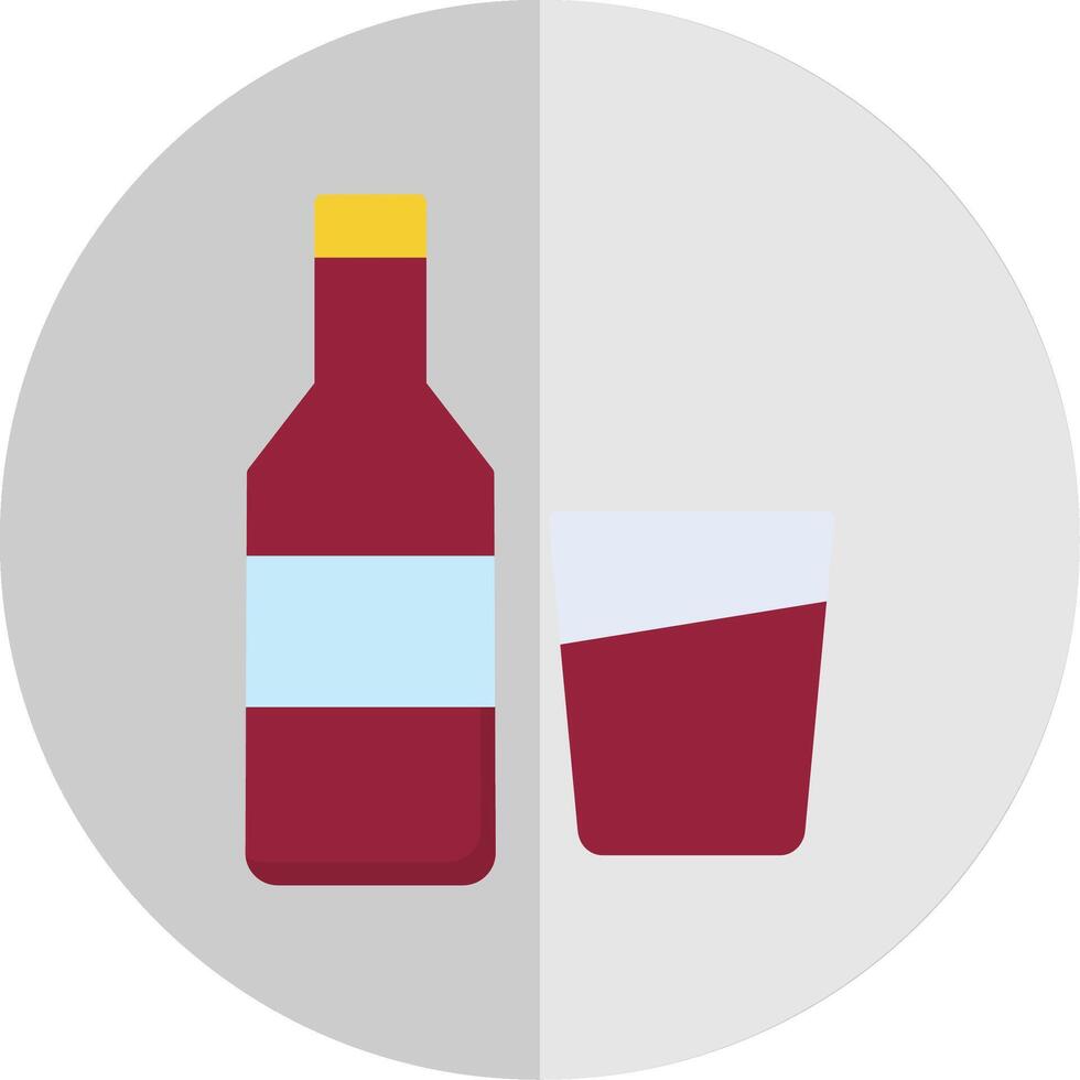 Wine Flat Scale Icon Design vector