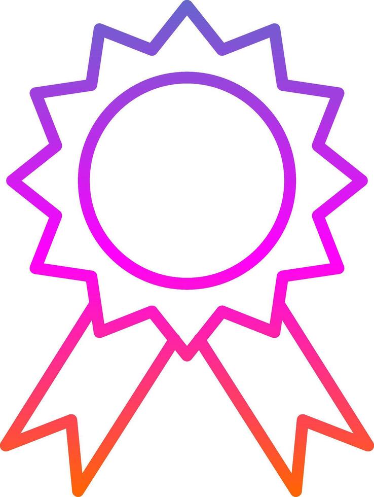 Badge Line Gradient Icon Design vector