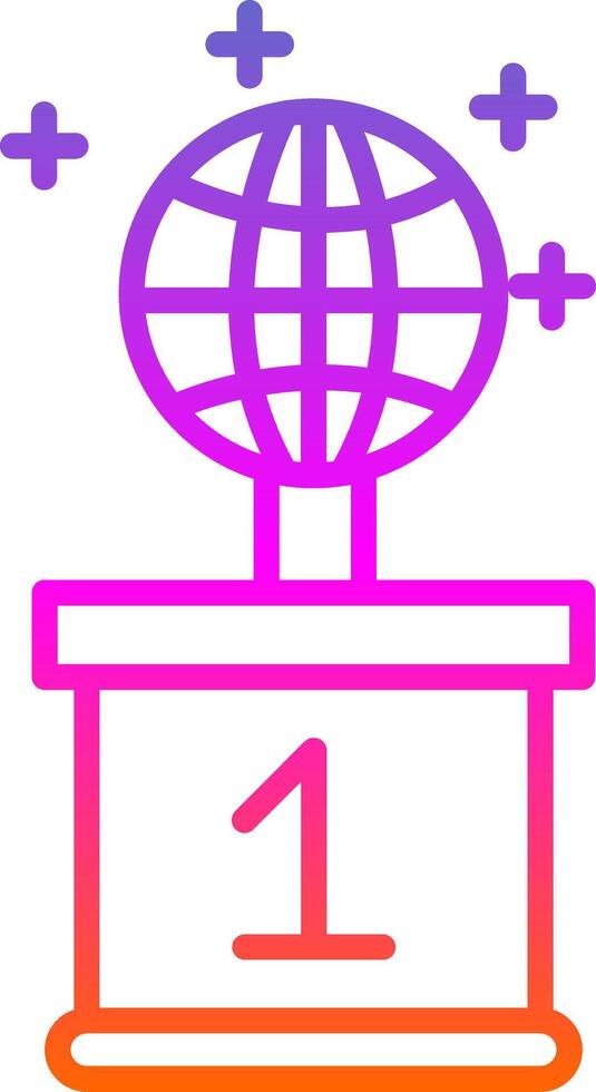 World Line Gradient Icon Design vector