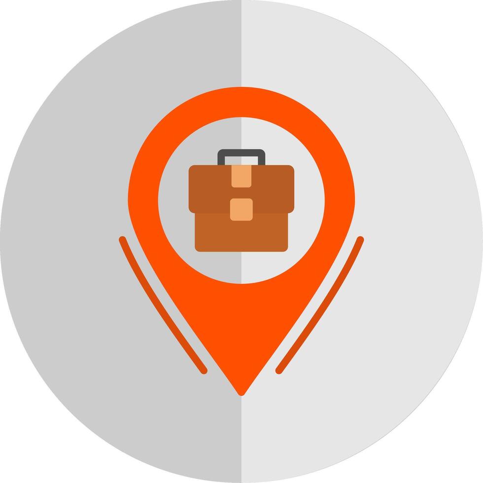 Business Location Flat Scale Icon Design vector