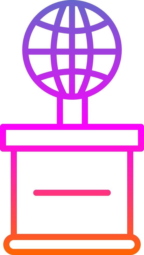 World Line Gradient Icon Design vector