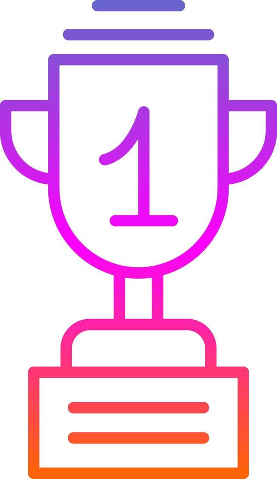 Trophy Line Gradient Icon Design vector