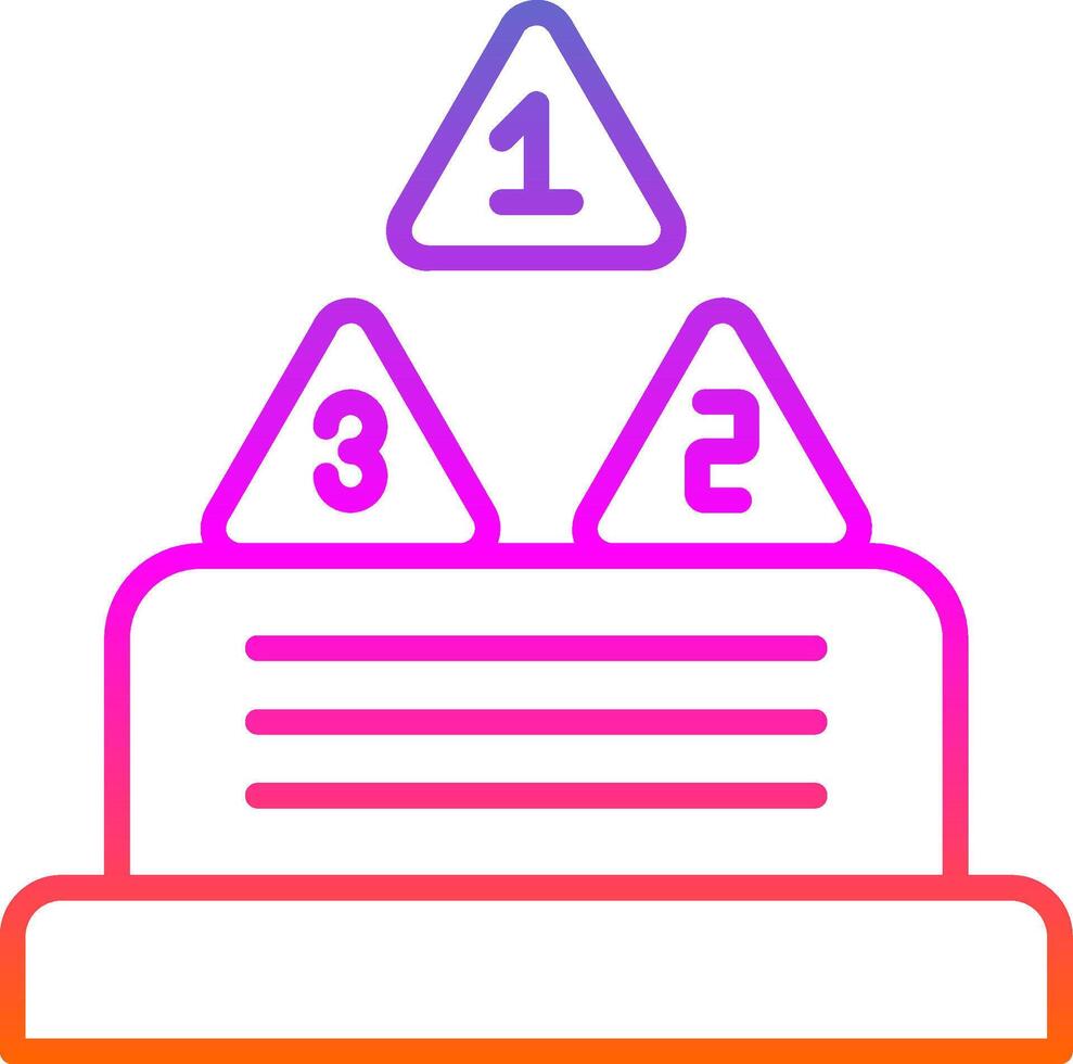 Number Line Gradient Icon Design vector