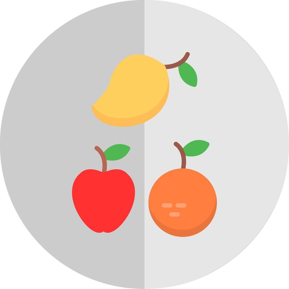 frutas plano escala icono diseño vector