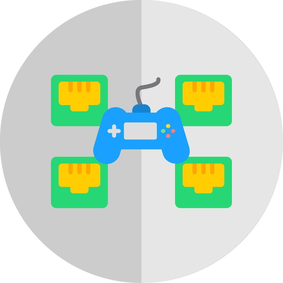 Lan Equipment Flat Scale Icon Design vector