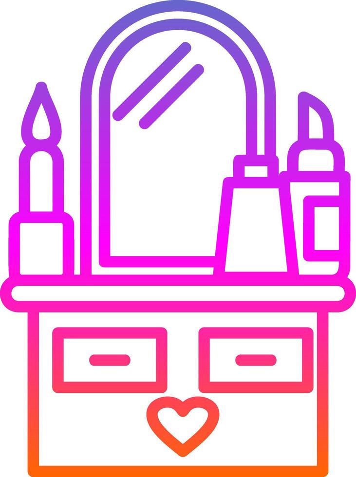 makeup Line Gradient Icon Design vector