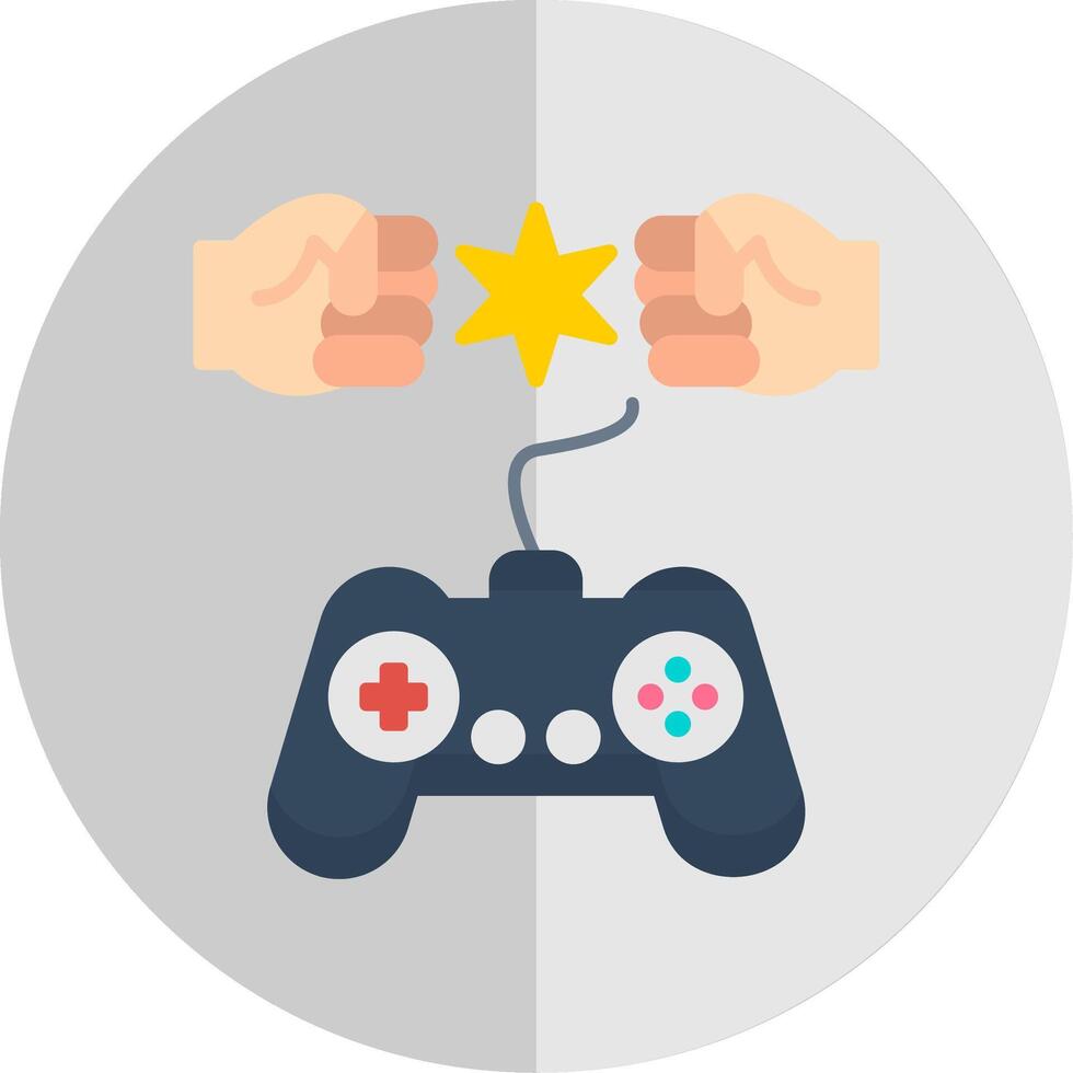Fighting Flat Scale Icon Design vector