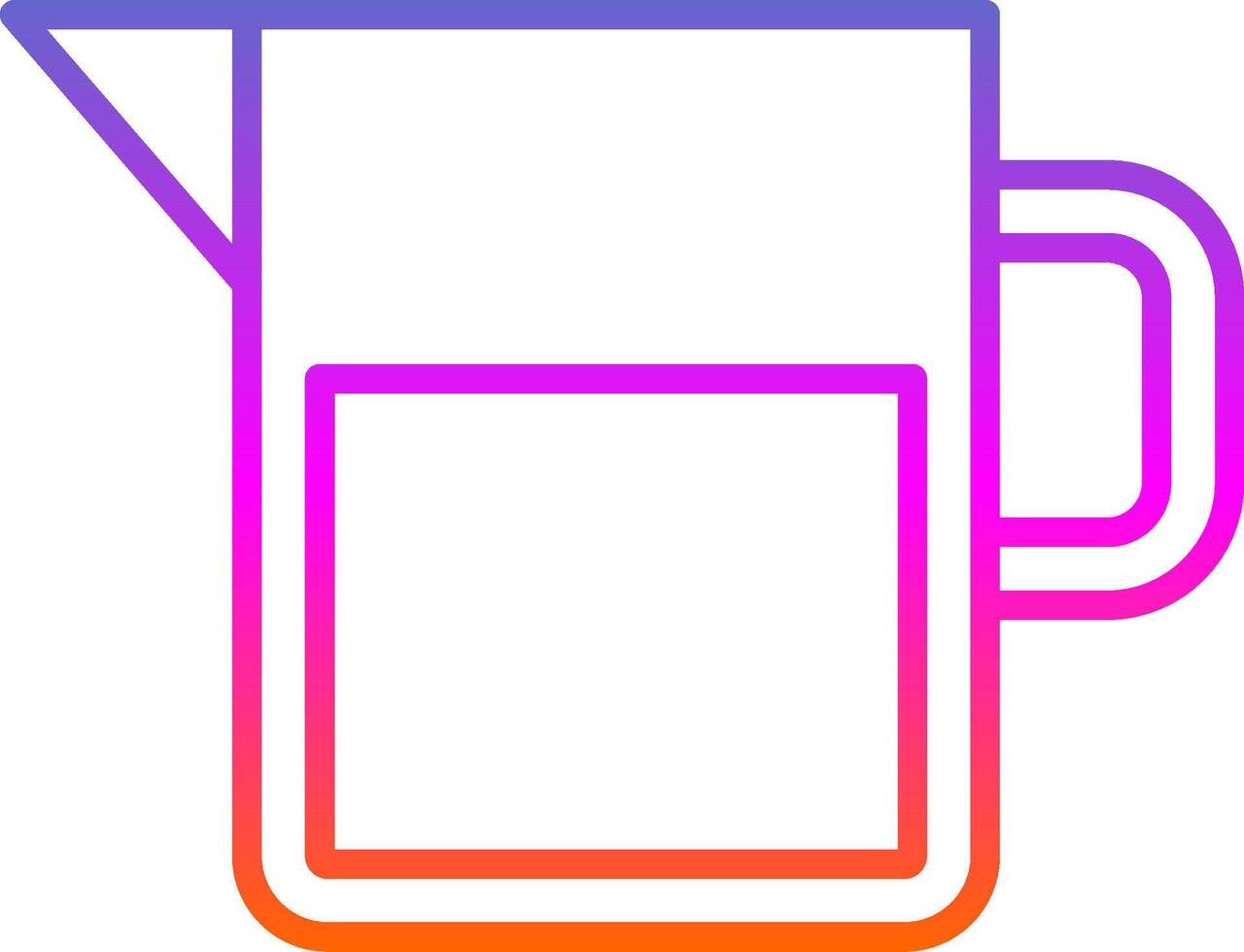 Water Jar Line Gradient Icon Design vector