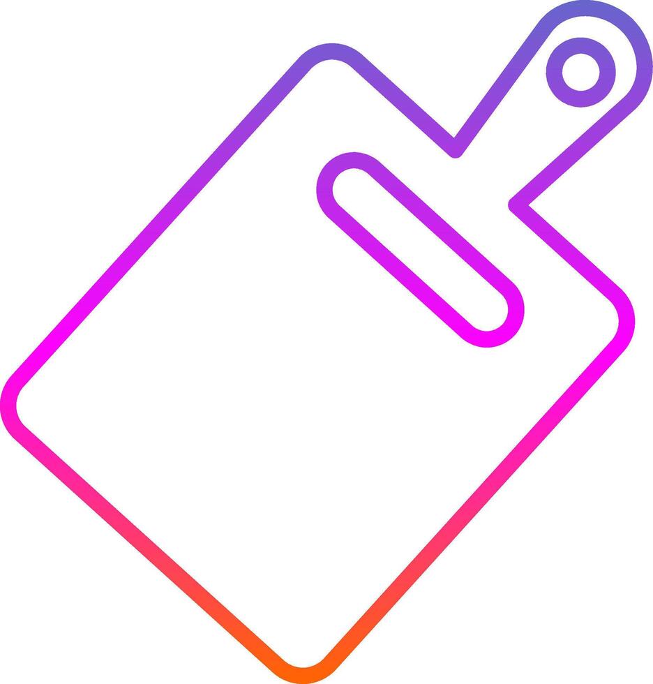 Cutting Board Line Gradient Icon Design vector