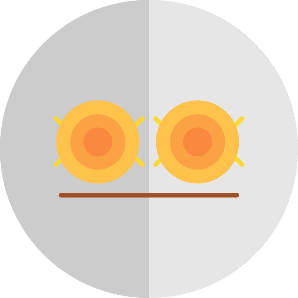 Hay Bale Flat Scale Icon Design vector
