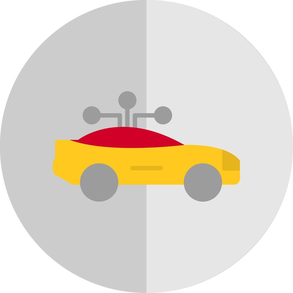 Smart Car Flat Scale Icon Design vector