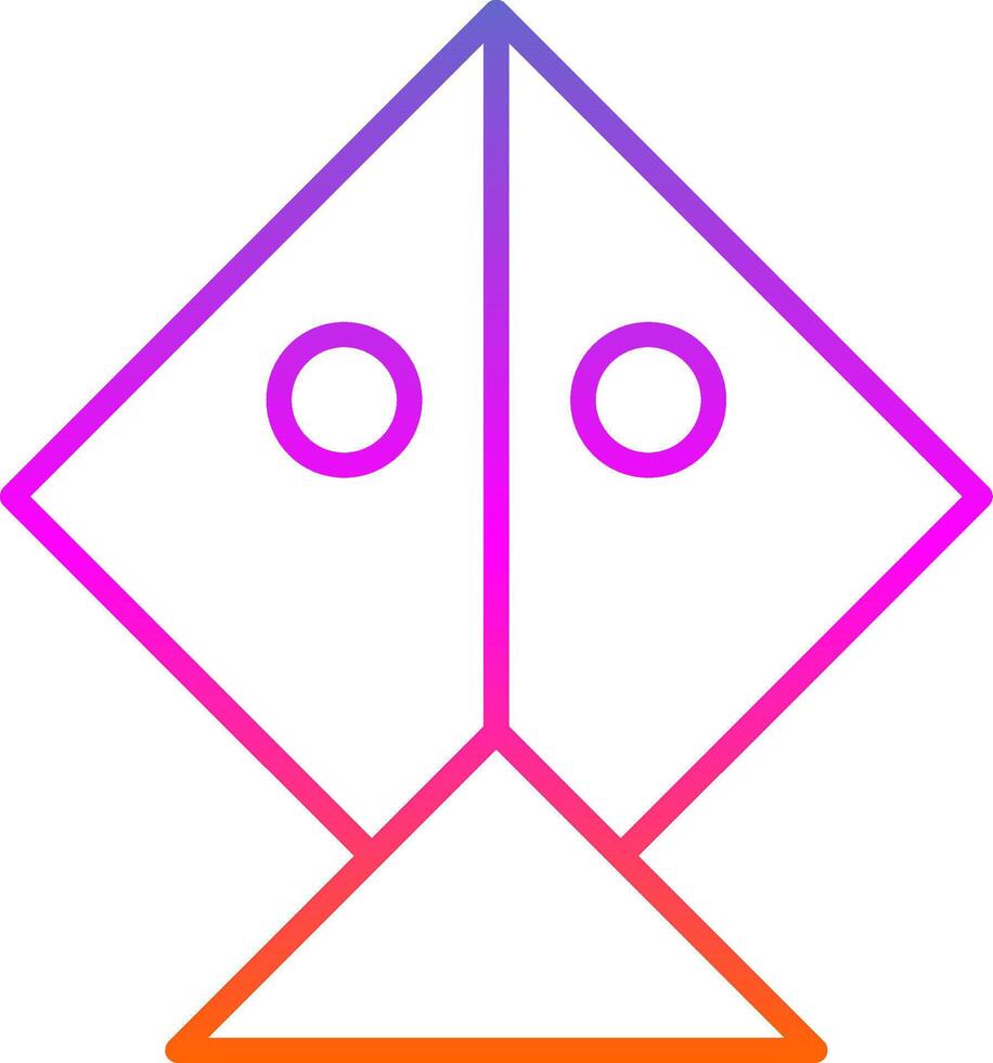 Kite Line Gradient Icon Design vector