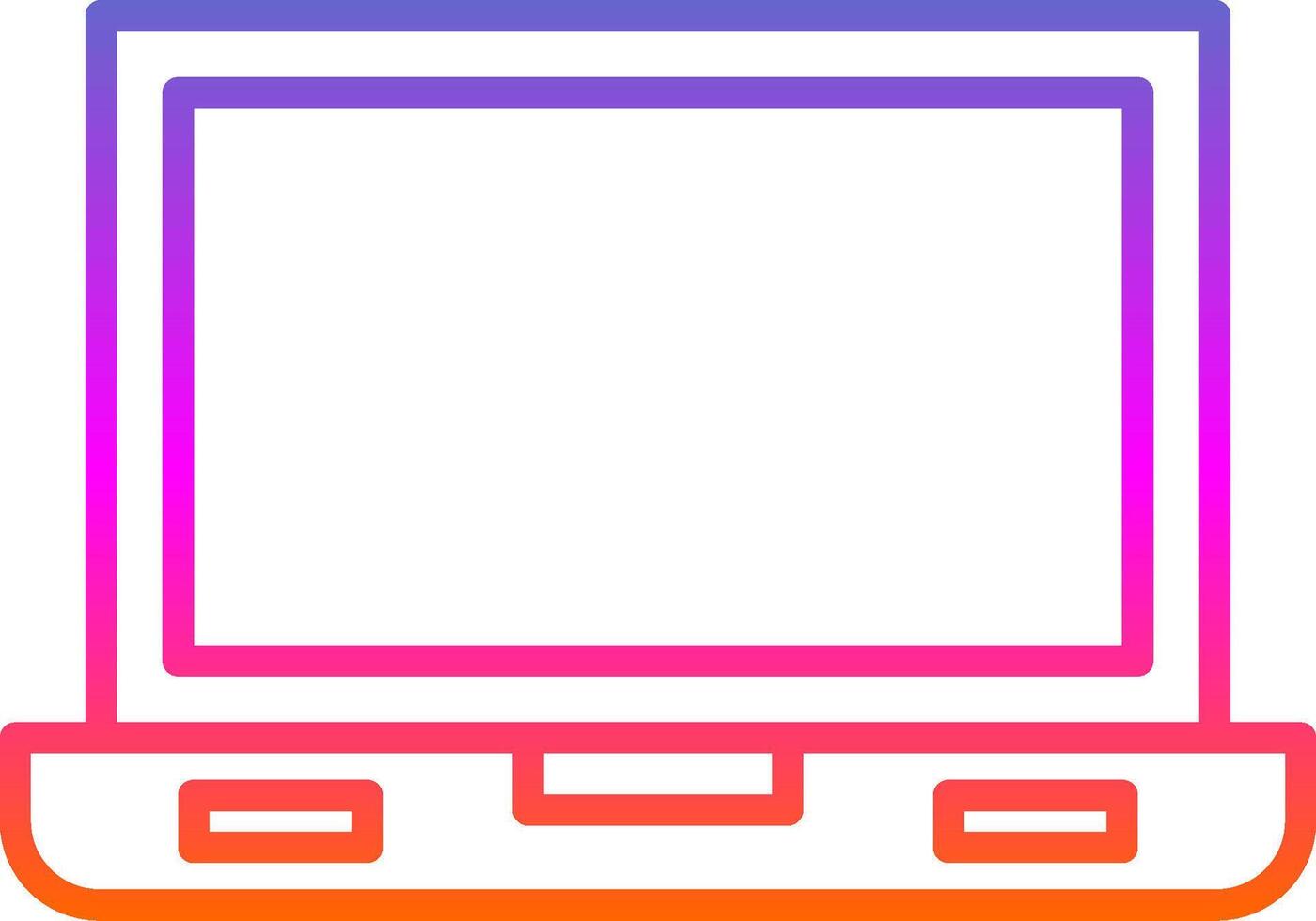 Laptop Screen Line Gradient Icon Design vector