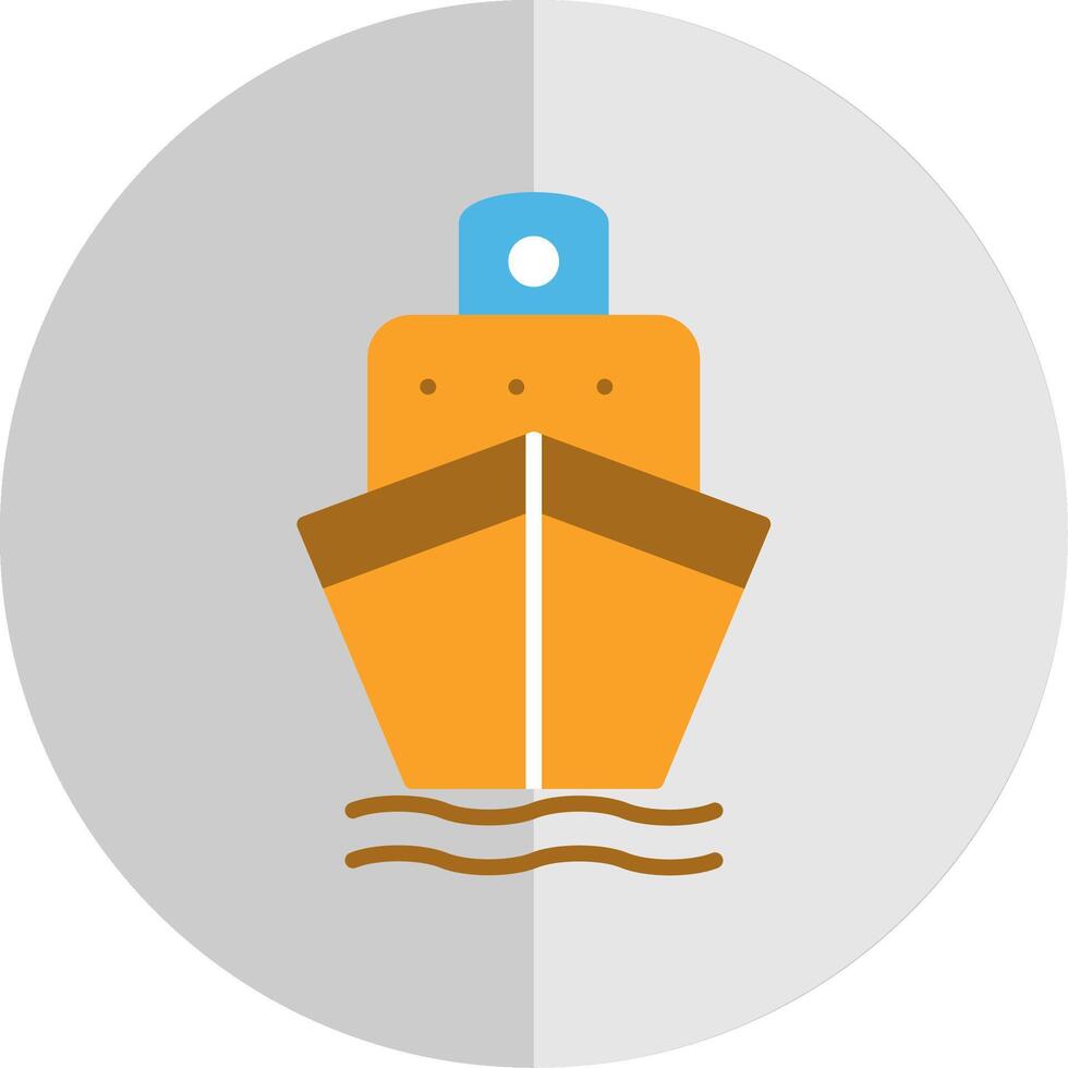 Boat Flat Scale Icon Design vector
