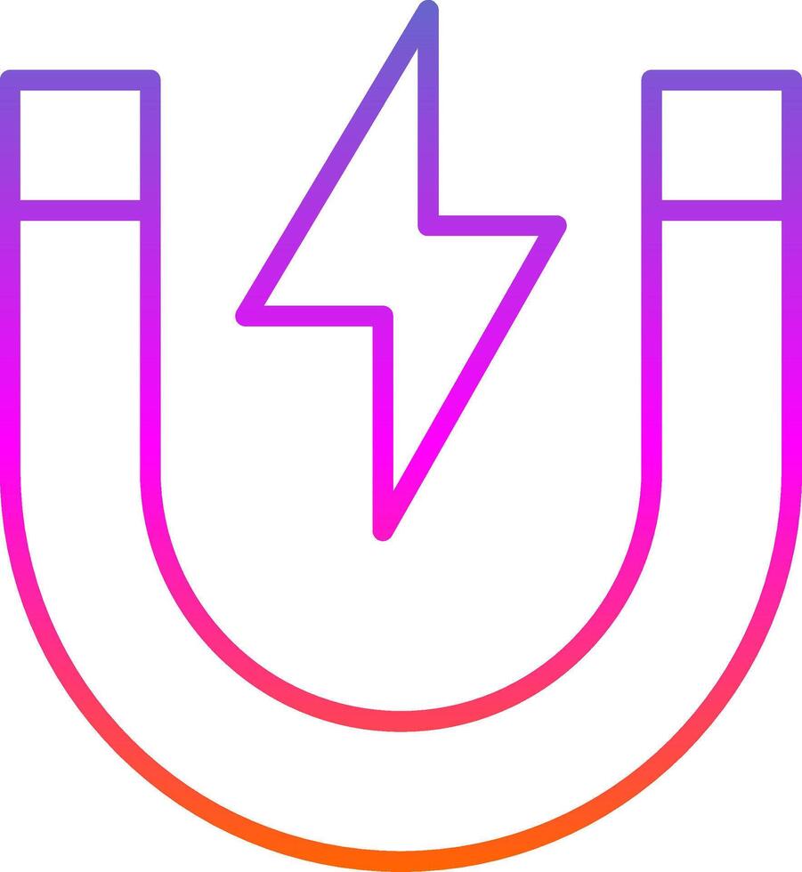 Magnet Line Gradient Icon Design vector
