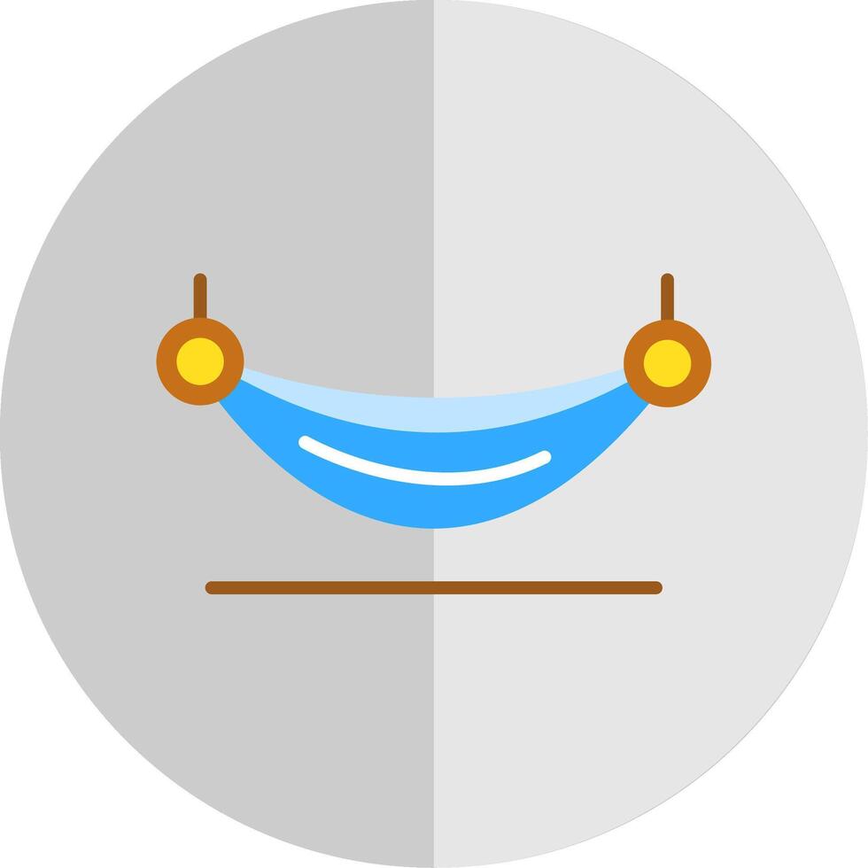 Hammock Flat Scale Icon Design vector