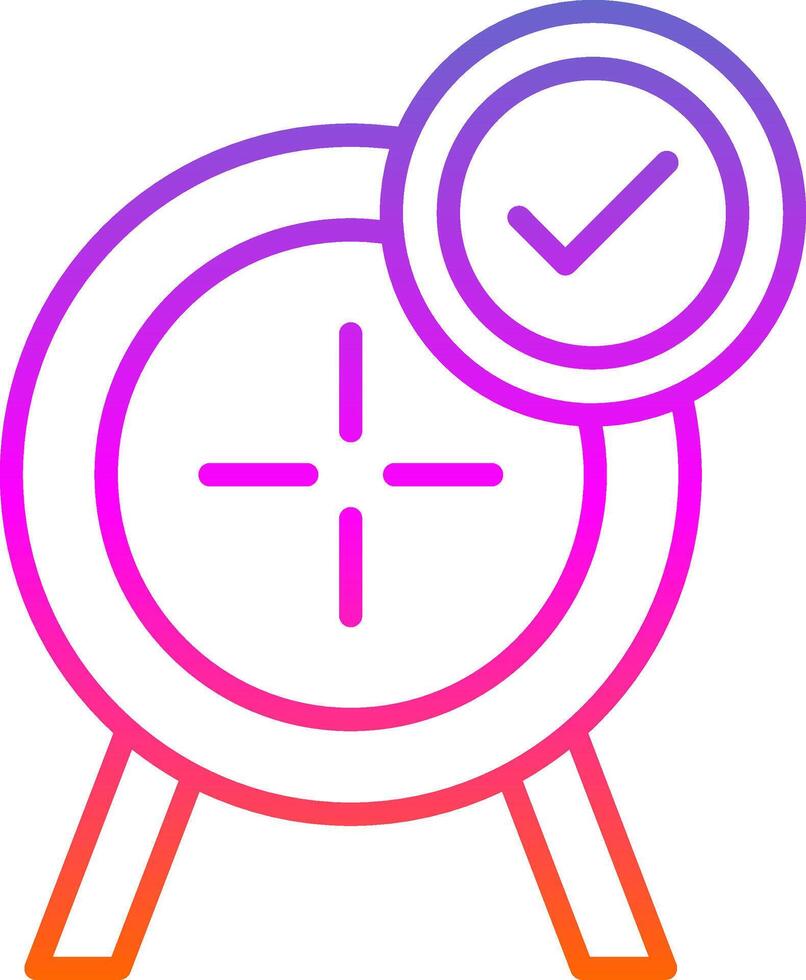 Target Line Gradient Icon Design vector