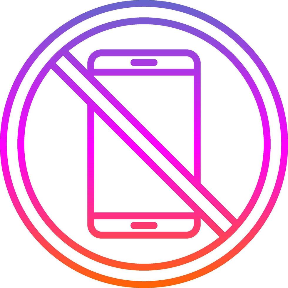 Prohibited Sign Line Gradient Icon Design vector