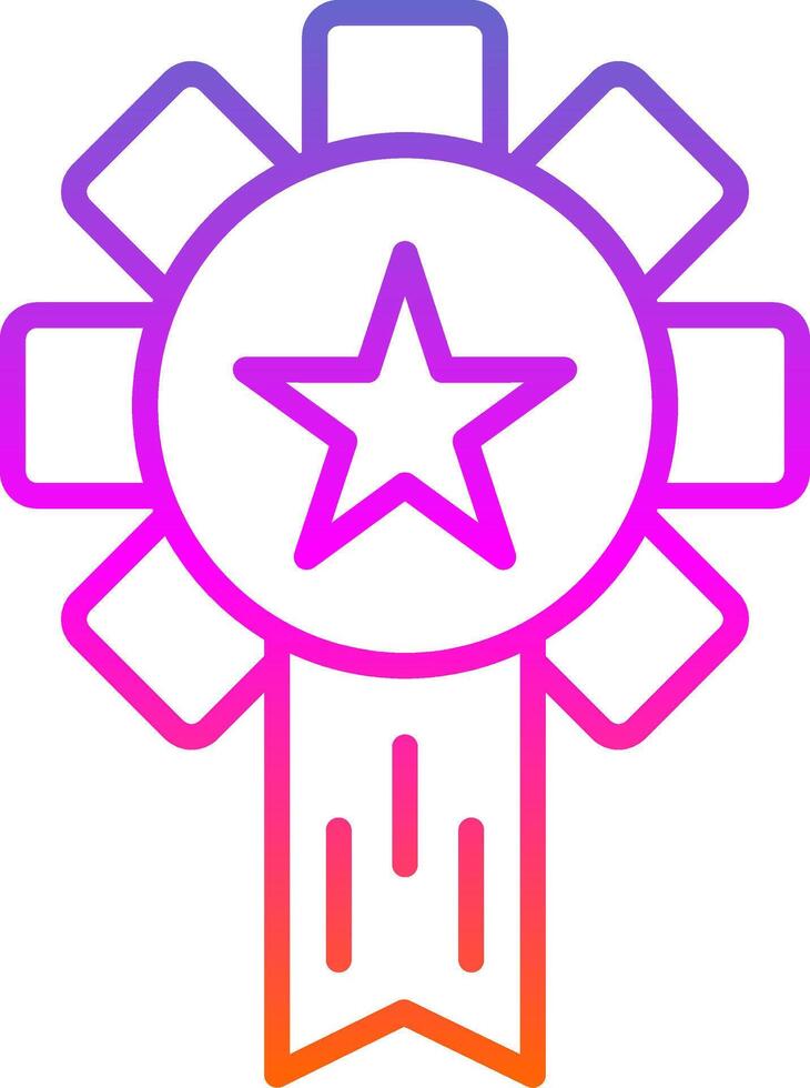 Award Line Gradient Icon Design vector