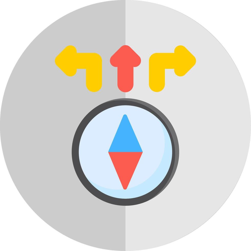 Direction Flat Scale Icon Design vector
