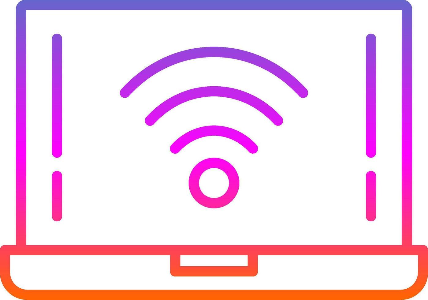 Wifi Line Gradient Icon Design vector