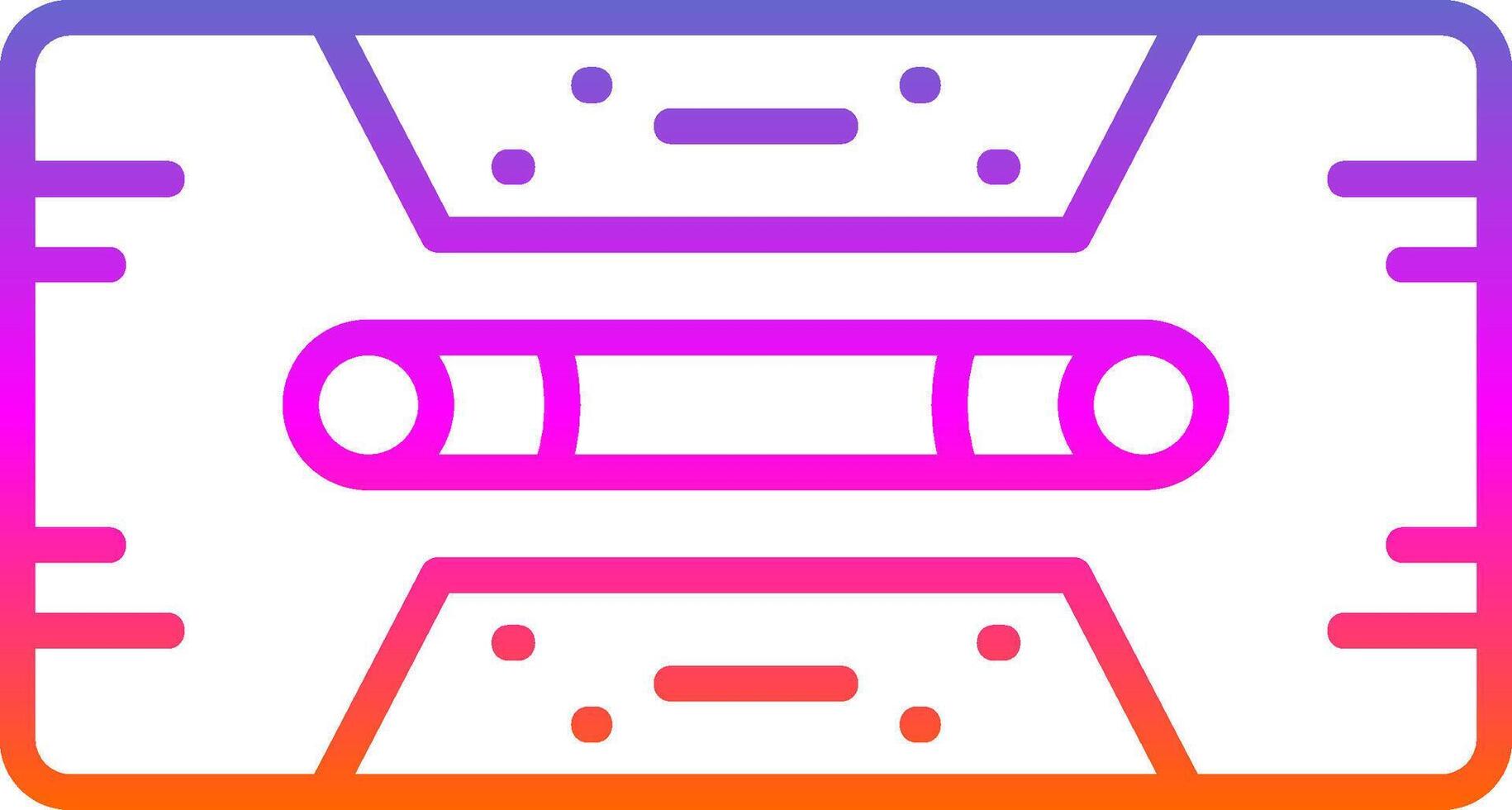 Cassette Tape Line Gradient Icon Design vector