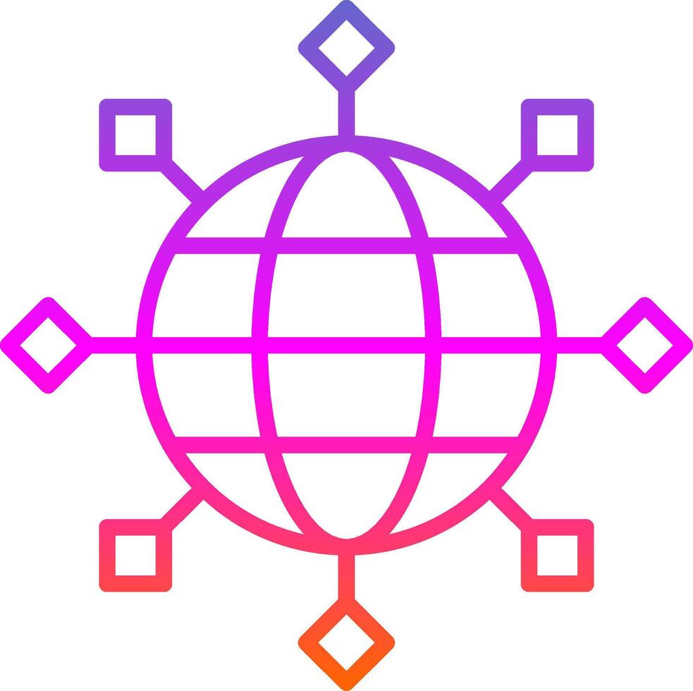 Internet Line Gradient Icon Design vector