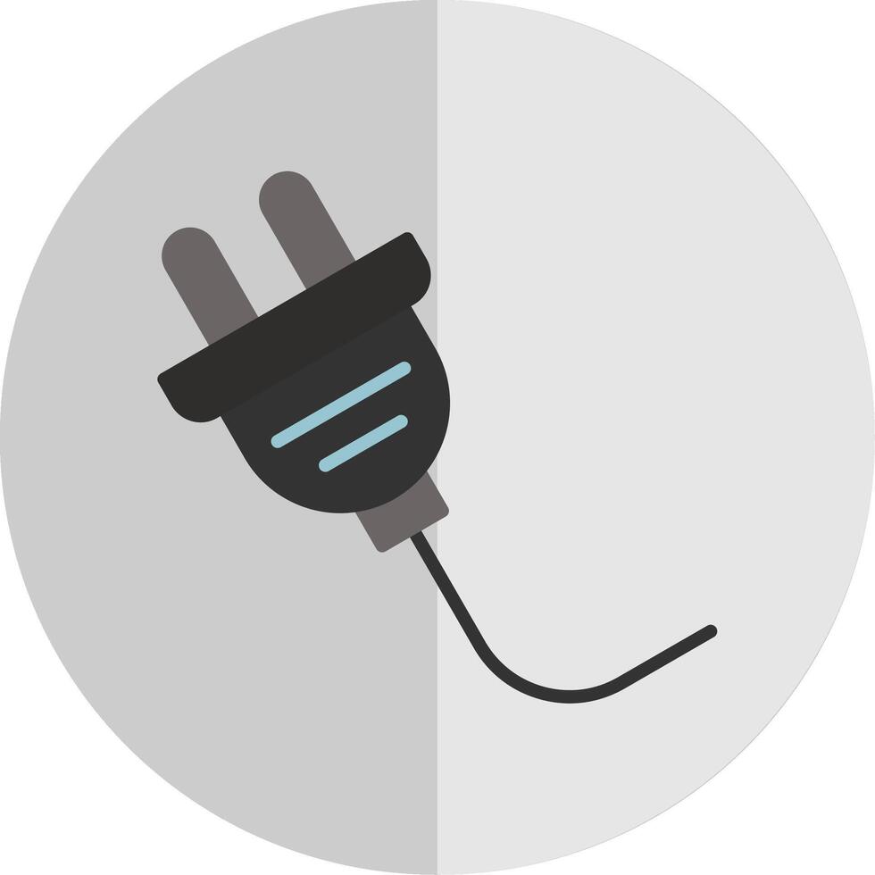 Plug Flat Scale Icon Design vector