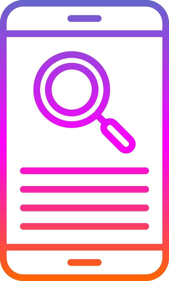 Smartphone Line Gradient Icon Design vector