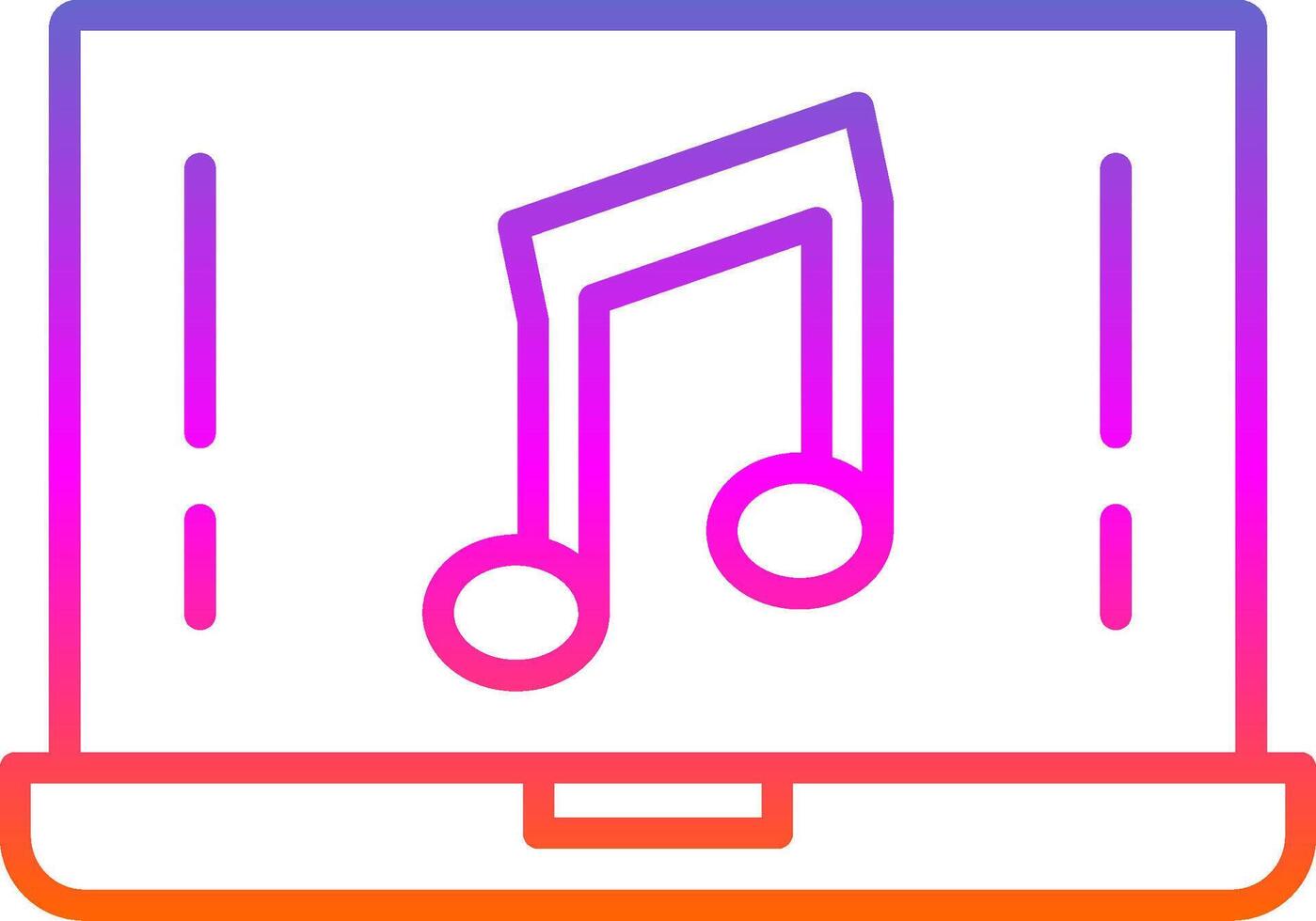 Music Line Gradient Icon Design vector