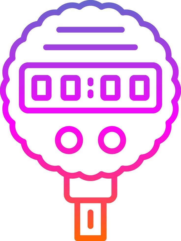 Pressure Gauge Line Gradient Icon Design vector