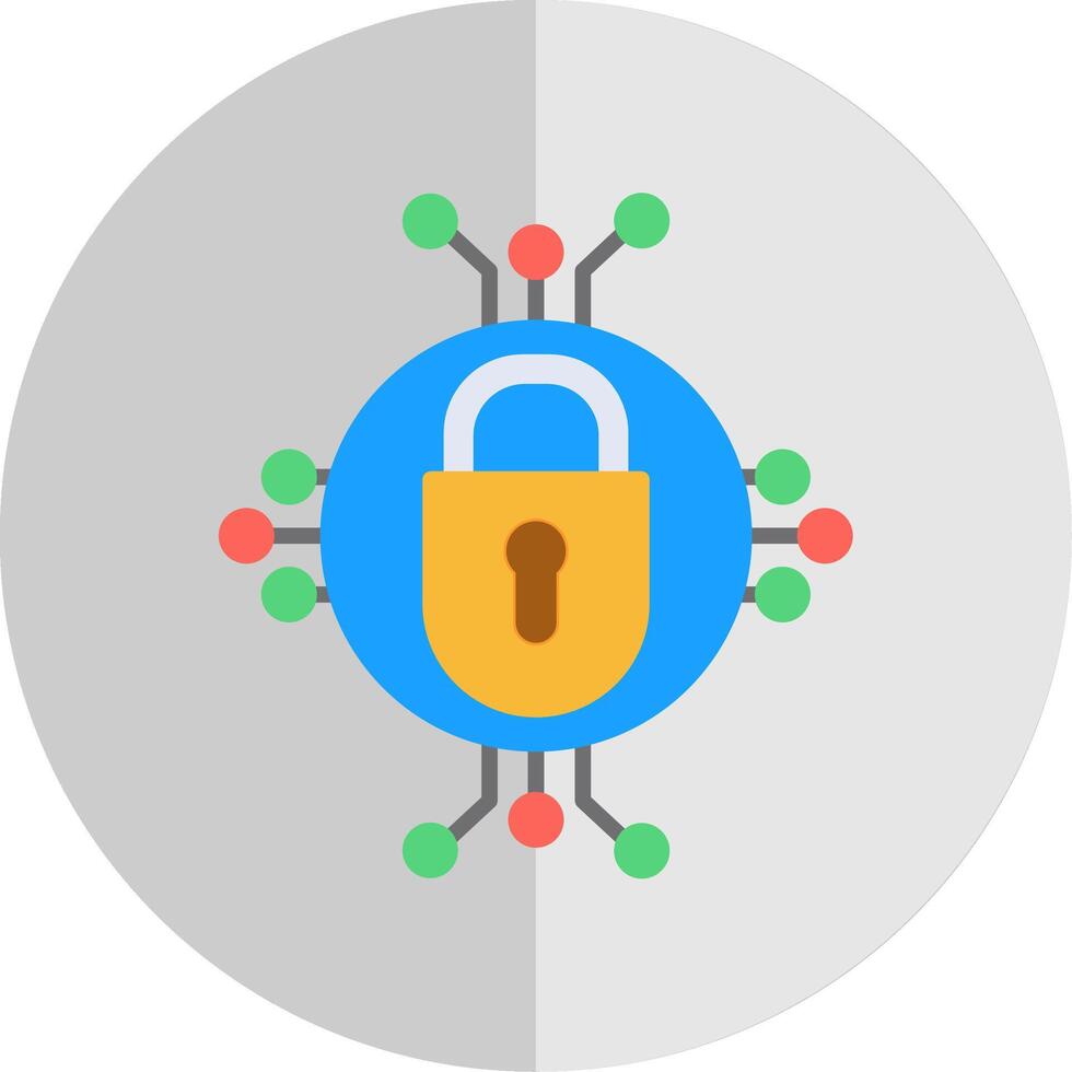 Cyber Security Flat Scale Icon Design vector