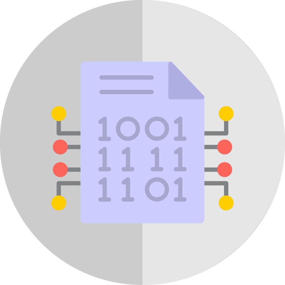 Encryption Data Flat Scale Icon Design vector