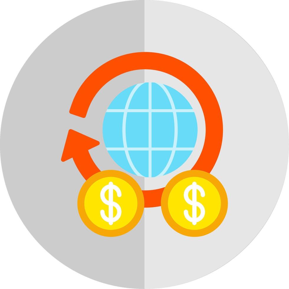 Global Finance Flat Scale Icon Design vector