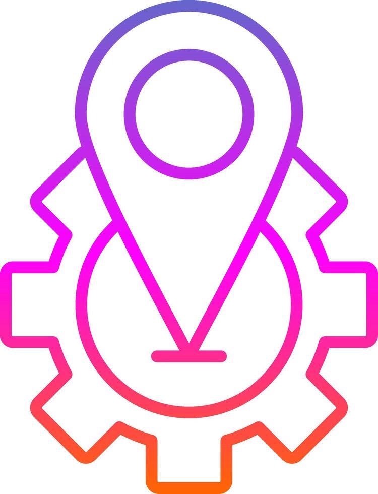 Location Line Gradient Icon Design vector