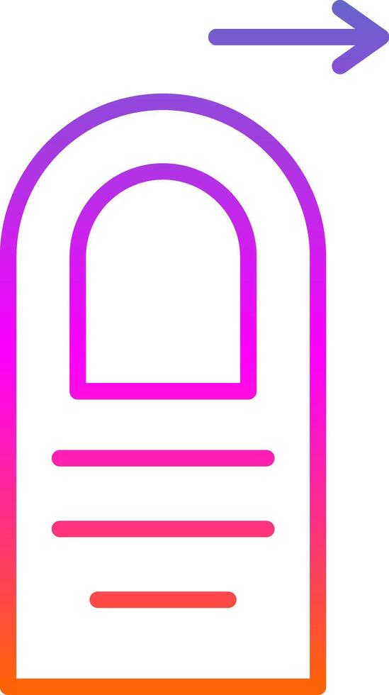 Tap Right Line Gradient Icon Design vector