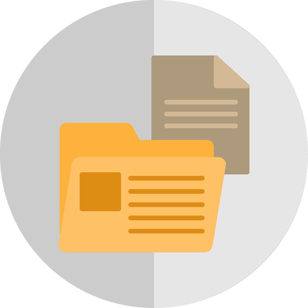 Document Folder Flat Scale Icon Design vector