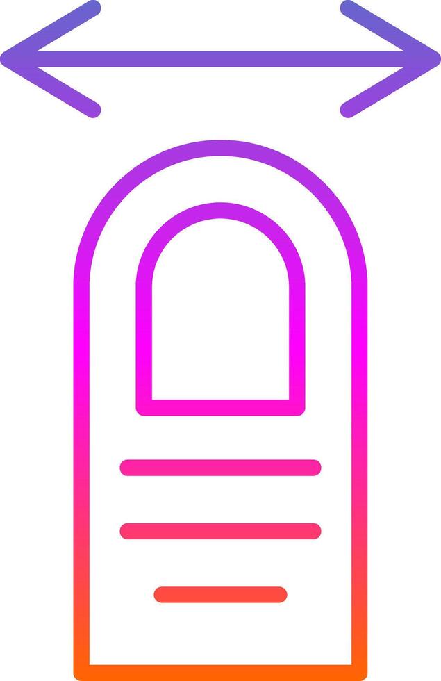 Tap Drag Line Gradient Icon Design vector