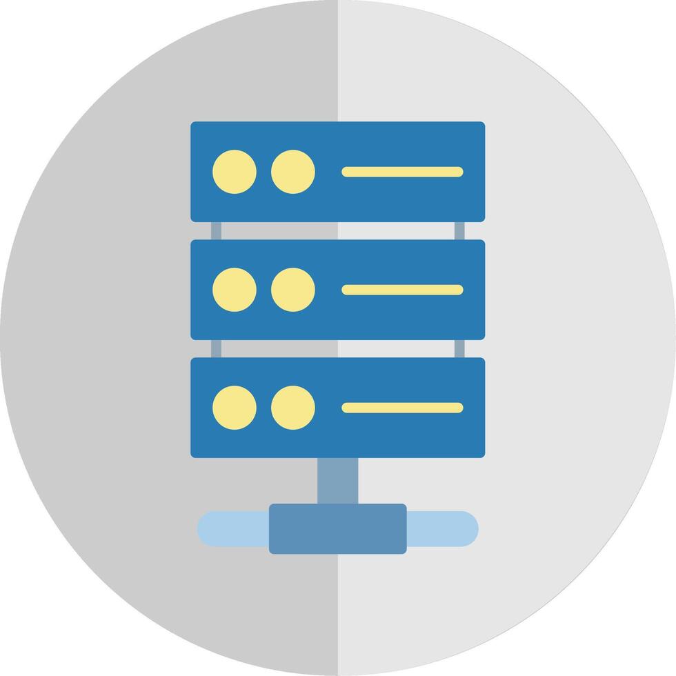 Server Rack Flat Scale Icon Design vector