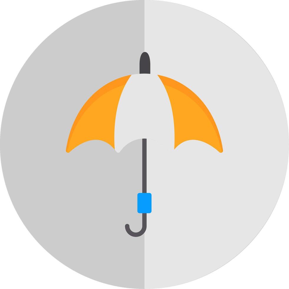 Umbrella Flat Scale Icon Design vector