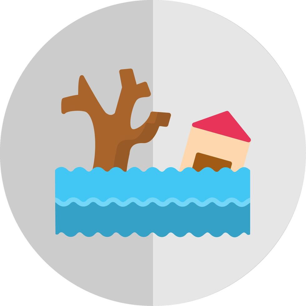 Flood Flat Scale Icon Design vector
